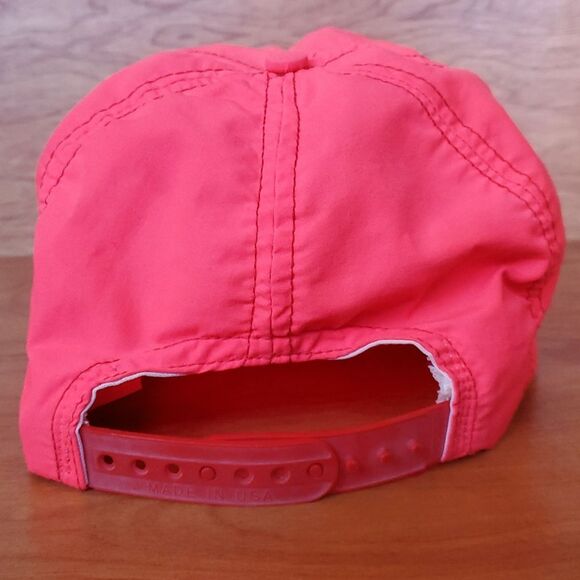 Vintage Winston Cup Series Hat NASCAR 80s USA Bright Neon Pink Snapback Cap - Picture 6 of 12